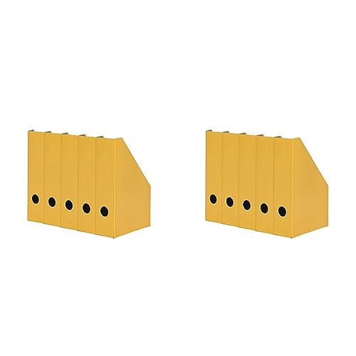 Landre Stehsammler A4, aus stabilem Karton, 7cm breit, gelb, 5 Stück (Packung mit 2) von Elba