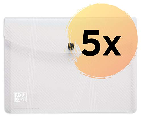 Oxford hawai Brieftaschen A5, aus Kunststoff, transparent, 5er Pack Oxford hawai Brieftaschen A5, aus Kunststoff, transparent, 5er Pack von Oxford