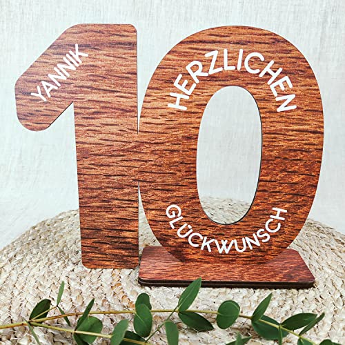 10 Jahrestag Geschenk für Sie/Ihn - Deko Gästebuch Geburtstag 10, 10. Geburtstag Männer Geschenk 10. Geburtstag Deko 10 Geburtstag Mann Tischdeko 10, 10 Jahre - Personalisierbar mit Namen aus Holz 10 Jahrestag Geschenk für Sie/Ihn - Deko Gästebuch Geburtstag 10, 10. Geburtstag Männer Geschenk 10. Geburtstag Deko 10 Geburtstag Mann Tischdeko 10, 10 Jahre - Personalisierbar mit Namen aus Holz von Elbeffekt