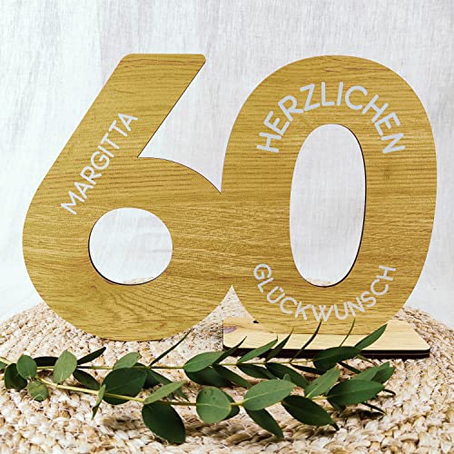 60 Geburtstag Frauen/Männer - Deko Gästebuch Geburtstag 60, 60. Geburtstag Männer Geschenk 60. Geburtstag Deko 60 Geburtstag Mann Tischdeko 60, 60 Jahre - Personalisierbar mit Namen aus Holz 60 Geburtstag Frauen/Männer - Deko Gästebuch Geburtstag 60, 60. Geburtstag Männer Geschenk 60. Geburtstag Deko 60 Geburtstag Mann Tischdeko 60, 60 Jahre - Personalisierbar mit Namen aus Holz von Elbeffekt