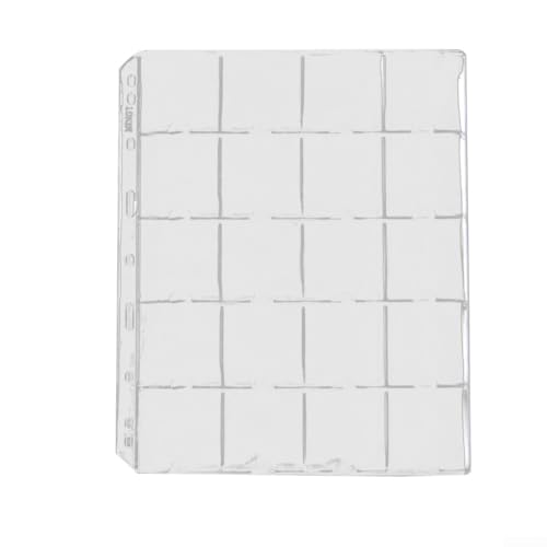 Anwendbar für transparente PVC-Münzhaltertaschen, Albumblatt für Münzsammlung, Aufbewahrung, Organisation, 9-Loch-Design für lose Blätter (10 Stück) von Elchuiaby
