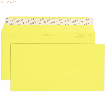 10 x Elco Briefumschläge Color C5/6 intensiv gelb H Papier 100 g/qm VE von Elco