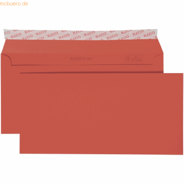 10 x Elco Briefumschläge Color C5/6 intensiv rot Haftklebung Papier 10 von Elco