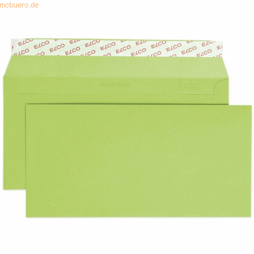 10 x Elco Briefumschläge Color C5/6 intensivgrün Haftklebung Papier 10 von Elco