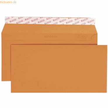 10 x Elco Briefumschläge Color C5/6 orange Haftklebung Papier 100 g/qm von Elco
