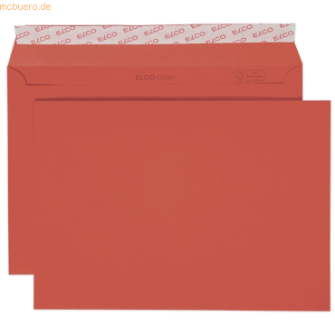 10 x Elco Briefumschläge Color C5 intensiv rot Haftklebung Papier 100 von Elco