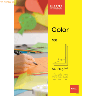 10 x Elco Büropapier A4 210x297mm intensiv gelb Papier 80 g/qm VE=100 10 x Elco Büropapier A4 210x297mm intensiv gelb Papier 80 g/qm VE=100 von Elco
