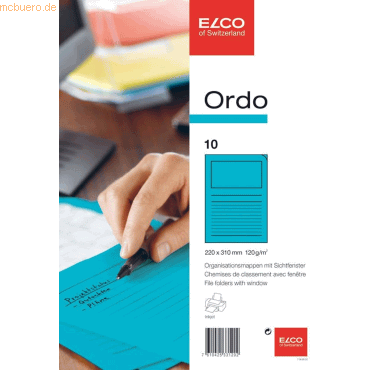 Elco Organisationsmappe Ordo classico Papier A4 220x310 mm intensivbla von Elco
