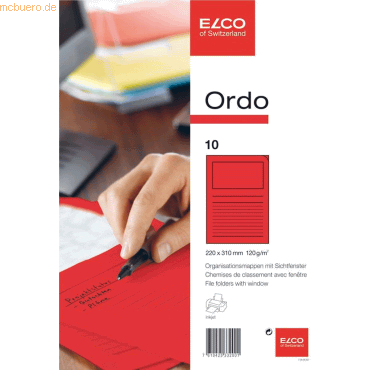 Elco Organisationsmappe Ordo classico Papier A4 220x310 mm intensiv ro von Elco
