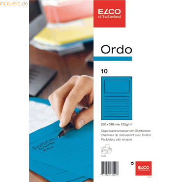 10 x Elco Organisationsmappe Ordo classico Papier A4 220x310 mm königs von Elco