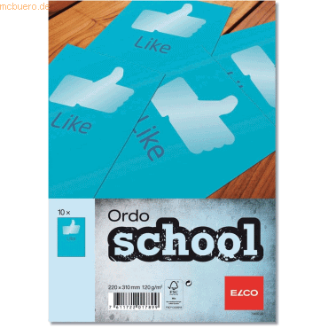 10 x Elco Organisationsmappe Ordo school Like Papier A4 220x310 mm int von Elco