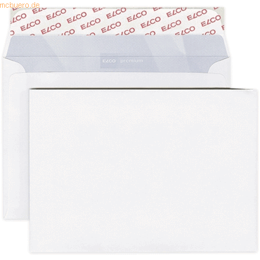 Elco Briefumschläge B6 haftklebend 100g/qm weiß VE=25 Stück Elco Briefumschläge B6 haftklebend 100g/qm weiß VE=25 Stück von Elco