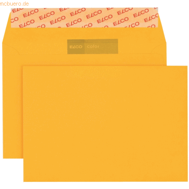 Elco Briefumschläge Color goldgelb Haftklebung 100 g/qm VE=250 Stück von Elco