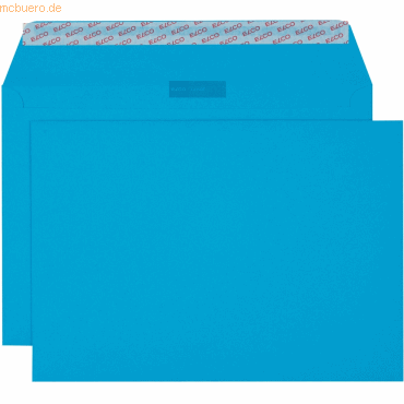 Elco Briefumschläge Color intensiv-blau Haftklebung 100 g/qm VE=200 St von Elco