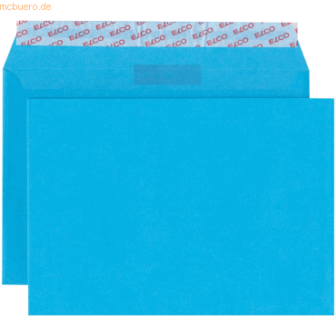 Elco Briefumschläge Color intensiv-blau Haftklebung 100 g/qm VE=250 St von Elco