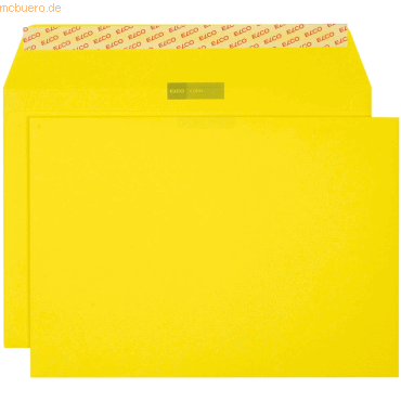 Elco Briefumschläge Color intensiv-gelb Haftklebung 100 g/qm VE=200 St von Elco
