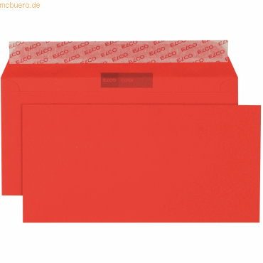Elco Briefumschläge Color intensiv-rot Haftklebung 100 g/qm VE=250 Stü von Elco