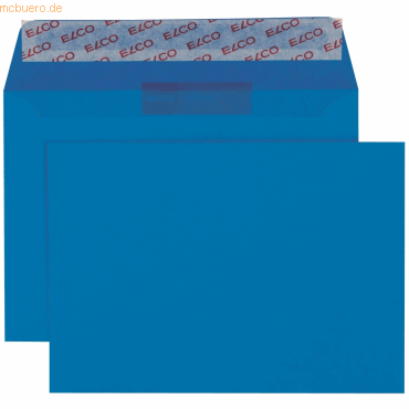 Elco Briefumschläge Color königsblau Haftklebung 100 g/qm VE=250 Stück von Elco