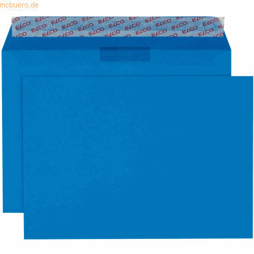 Elco Briefumschläge Color königsblau Haftklebung 100 g/qm VE=250 Stück von Elco