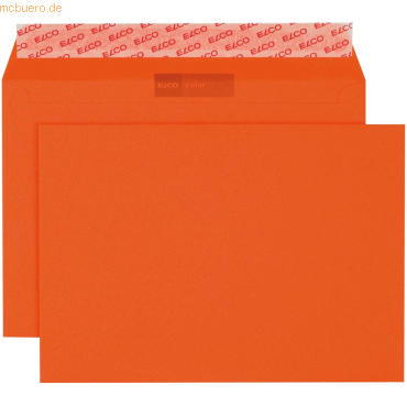 Elco Briefumschläge Color orange Haftklebung 100 g/qm VE=250 Stück von Elco