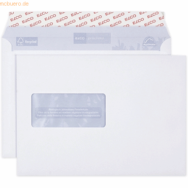Elco Briefumschläge Proclima Box C5 weiß Haftklebung Fenster links Inn von Elco
