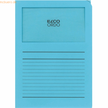 Elco Organisationsmappe Ordo classico Papier A4 220x310 mm blau VE=100 von Elco