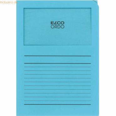 Elco Organisationsmappe Ordo classico Papier A4 220x310 mm blau VE=100 Elco Organisationsmappe Ordo classico Papier A4 220x310 mm blau VE=100 von Elco