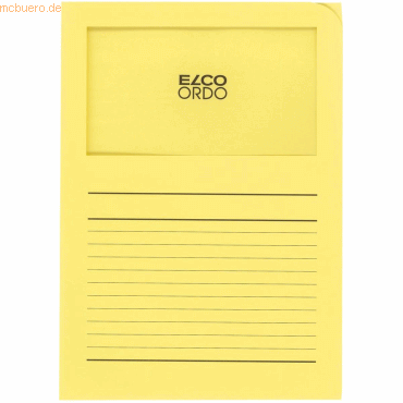 Elco Organisationsmappe Ordo classico Papier A4 220x310 mm gelb VE=100 von Elco