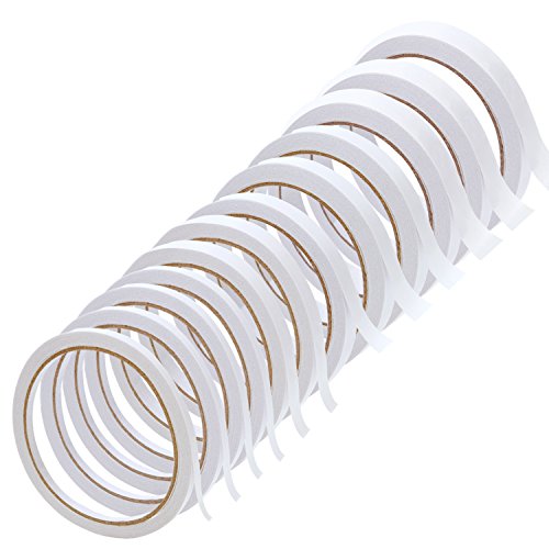 Elcoho 12 Rollen weißes, doppelseitiges Klebeband für Sammelalben, Bastelprojekte, Kartenherstellung, Büro, Schule, Schreibwaren Elcoho 12 Rollen weißes, doppelseitiges Klebeband für Sammelalben, Bastelprojekte, Kartenherstellung, Büro, Schule, Schreibwaren von Elcoho