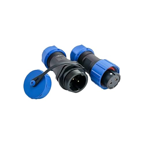 Anschlussstecker Luftfahrtstecker SP17 IP68 2-poliges, SP17 2 Pin Wasserdichter Elektrischer Steckverbinder Weiblicher Stecker und männlicher Inline-Stecker für Außenlampen verwendet von Elecbee