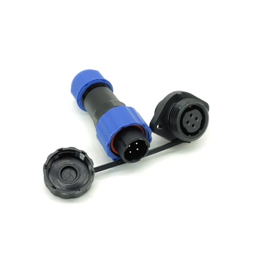 Wasserdichter Stecker und Buchse SP17 weiblicher Stecker und männliche Buchse 2-Loch-Flansch-Luftfahrt-Steckverbinder (SP17 4 polig) von Elecbee
