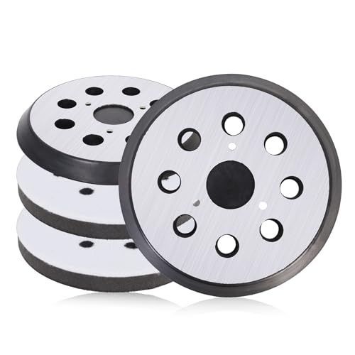 4 Pcs Schleifpad Ersatzpad für DeWalt, 125mm 8 Loch Schleifteller Exzenterschleifer als Ersatzteil Stützteller Kletthaftteller für DeWalt D26451 D26453 D26450 Porter Cable 343K 343VSK 382 390K von Elechiakan