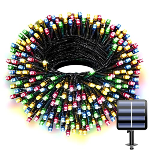 Electight Solar Lichterkette Bunte, LED Solarlichterkette mit 8 Modi, IP65 Wasserfest für Außen Innen Halloween Weihnachtsbaum Party Garten Deko - Farbe 20M 200 LEDs Electight Solar Lichterkette Bunte, LED Solarlichterkette mit 8 Modi, IP65 Wasserfest für Außen Innen Halloween Weihnachtsbaum Party Garten Deko - Farbe 20M 200 LEDs von Electight