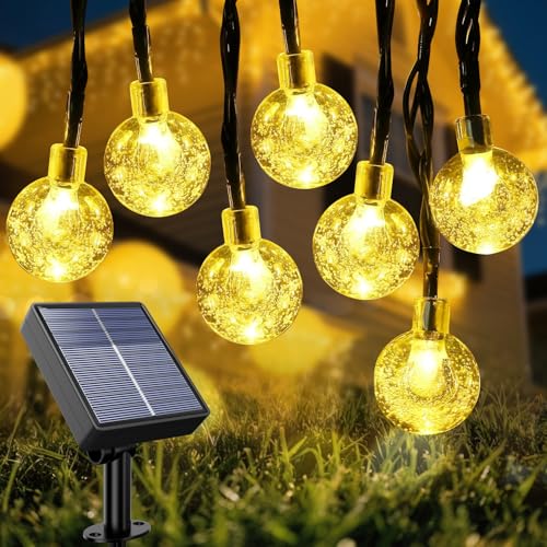 Electight Warme Lichterkette 10M, Solar Lichterketten Außen IP65 Wasserdicht Kristall Kugeln String Lights, 8 Modi Garten Beleuchtung Lichterketten für Terrasse, Party, Balkon, Pavillon Electight Warme Lichterkette 10M, Solar Lichterketten Außen IP65 Wasserdicht Kristall Kugeln String Lights, 8 Modi Garten Beleuchtung Lichterketten für Terrasse, Party, Balkon, Pavillon von Electight