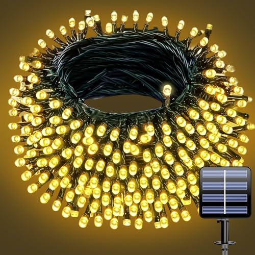 Electight 20M 200LEDs Lichterkette Solar, Aussen Camping Lichterkette IP65 Wasserdicht Solarlichterkette mit 8 Modi, Weihnachtsbeleuchtung außen innen für Zelt Camping Hof Garten Balkon - Warmes Gelb Electight 20M 200LEDs Lichterkette Solar, Aussen Camping Lichterkette IP65 Wasserdicht Solarlichterkette mit 8 Modi, Weihnachtsbeleuchtung außen innen für Zelt Camping Hof Garten Balkon - Warmes Gelb von Electight