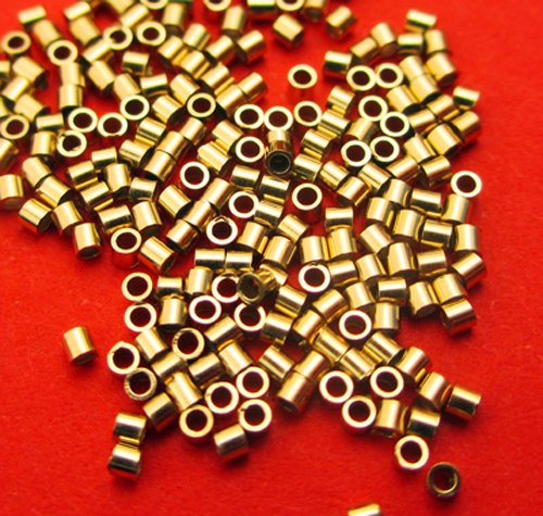 Neue 1mm 14 Karat gold filled micro mini Crimp rohr 100pcs von Electricsilver