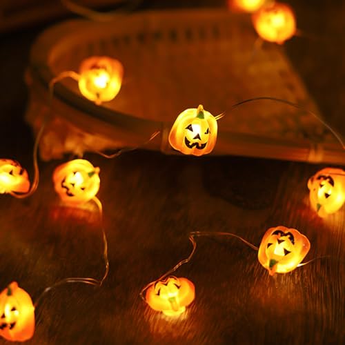 Eledreme kürbis deko halloween lichterkette außen batterie, halloween dekoration herbst lichterkette orange, 2m 20 led halloween kürbis licht, halloween pumpkin fur kinderparty garten indoor fenster Eledreme kürbis deko halloween lichterkette außen batterie, halloween dekoration herbst lichterkette orange, 2m 20 led halloween kürbis licht, halloween pumpkin fur kinderparty garten indoor fenster von Eledreme