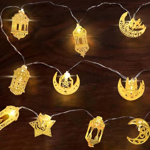 Eledreme ramazan lichterkette, 1.65m 10 led lichterkette innen batterie ramazan deko, eid mubarak dekoration ramazan laterne, lichterkette ramadan dekoration für Festival, Party Lichtervorhang Eledreme ramazan lichterkette, 1.65m 10 led lichterkette innen batterie ramazan deko, eid mubarak dekoration ramazan laterne, lichterkette ramadan dekoration für Festival, Party Lichtervorhang von Eledreme