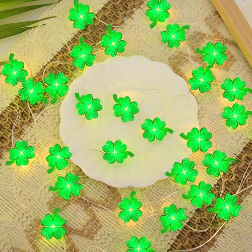 St patricks day kleeblatt glücksbringer lichterkette,2M 20 led lichterkette, kleeblatt deko grün led lichterkette innen,geeignet für st. patricks day Innen- und Außen deko St patricks day kleeblatt glücksbringer lichterkette,2M 20 led lichterkette, kleeblatt deko grün led lichterkette innen,geeignet für st. patricks day Innen- und Außen deko von Eledreme