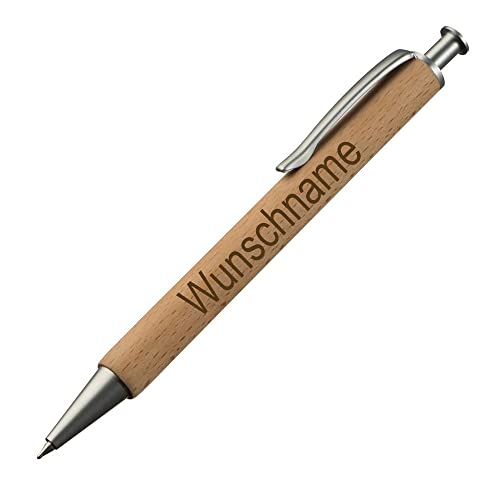 Elefantasie Holzkugelschreiber mit Gravur aus Buchenholz mit Metallclip Ihr Name oder Text graviert als Geschenk Kugelschreiber Elefantasie Holzkugelschreiber mit Gravur aus Buchenholz mit Metallclip Ihr Name oder Text graviert als Geschenk Kugelschreiber von Elefantasie