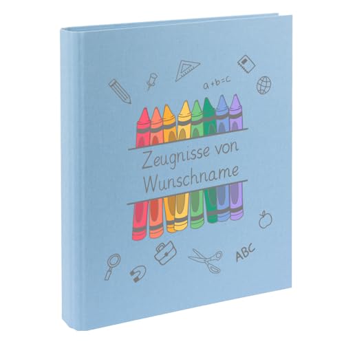 Personalisierte Zeugnismappe Ordner A4 für Zeugnisse – mit Wunschname & Schul-Motiv – Geschenk zur Einschulung, Schulabschluss oder erstem Zeugnis Personalisierte Zeugnismappe Ordner A4 für Zeugnisse – mit Wunschname & Schul-Motiv – Geschenk zur Einschulung, Schulabschluss oder erstem Zeugnis von Elefantasie