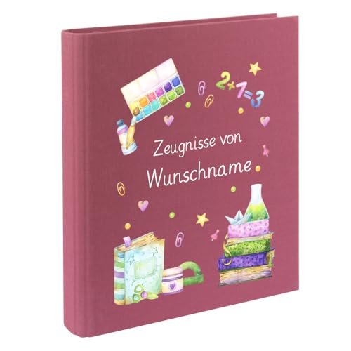 Personalisierte Zeugnismappe Ordner A4 für Zeugnisse – mit Wunschname & Schul-Motiv – Geschenk zur Einschulung, Schulabschluss oder erstem Zeugnis Personalisierte Zeugnismappe Ordner A4 für Zeugnisse – mit Wunschname & Schul-Motiv – Geschenk zur Einschulung, Schulabschluss oder erstem Zeugnis von Elefantasie
