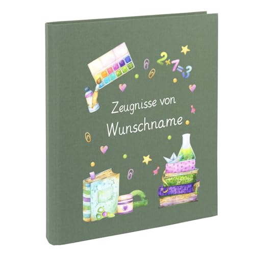 Personalisierte Zeugnismappe Ordner A4 für Zeugnisse – mit Wunschname & Schul-Motiv – Geschenk zur Einschulung, Schulabschluss oder erstem Zeugnis Personalisierte Zeugnismappe Ordner A4 für Zeugnisse – mit Wunschname & Schul-Motiv – Geschenk zur Einschulung, Schulabschluss oder erstem Zeugnis von Elefantasie