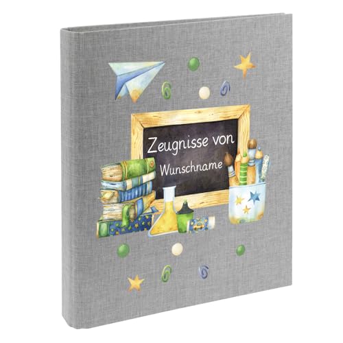 Personalisierte Zeugnismappe Ordner A4 für Zeugnisse – mit Wunschname & Schul-Motiv – Geschenk zur Einschulung, Schulabschluss oder erstem Zeugnis Personalisierte Zeugnismappe Ordner A4 für Zeugnisse – mit Wunschname & Schul-Motiv – Geschenk zur Einschulung, Schulabschluss oder erstem Zeugnis von Elefantasie