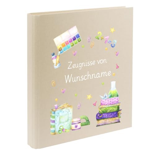 Personalisierte Zeugnismappe Ordner A4 für Zeugnisse – mit Wunschname & Schul-Motiv – Geschenk zur Einschulung, Schulabschluss oder erstem Zeugnis Personalisierte Zeugnismappe Ordner A4 für Zeugnisse – mit Wunschname & Schul-Motiv – Geschenk zur Einschulung, Schulabschluss oder erstem Zeugnis von Elefantasie