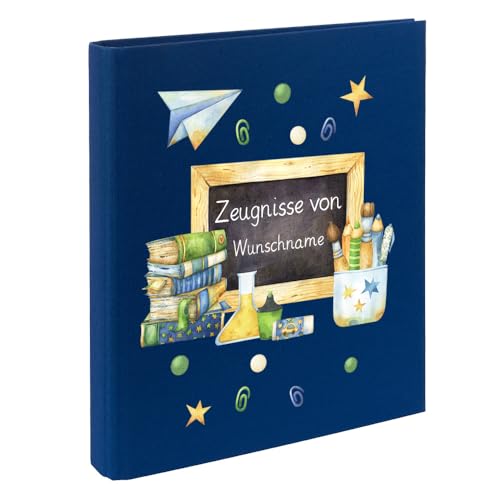 Personalisierte Zeugnismappe Ordner A4 für Zeugnisse – mit Wunschname & Schul-Motiv – Geschenk zur Einschulung, Schulabschluss oder erstem Zeugnis Personalisierte Zeugnismappe Ordner A4 für Zeugnisse – mit Wunschname & Schul-Motiv – Geschenk zur Einschulung, Schulabschluss oder erstem Zeugnis von Elefantasie