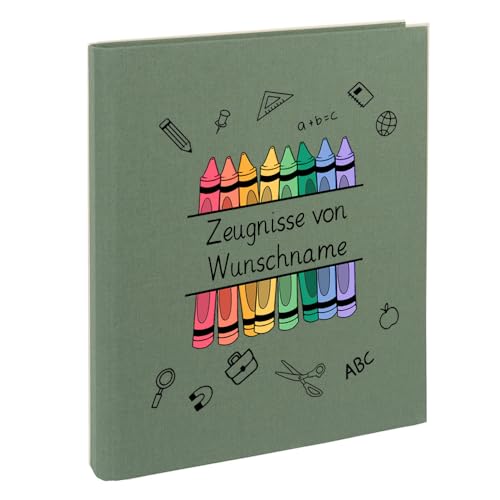 Personalisierte Zeugnismappe Ordner A4 für Zeugnisse – mit Wunschname & Schul-Motiv – Geschenk zur Einschulung, Schulabschluss oder erstem Zeugnis Personalisierte Zeugnismappe Ordner A4 für Zeugnisse – mit Wunschname & Schul-Motiv – Geschenk zur Einschulung, Schulabschluss oder erstem Zeugnis von Elefantasie