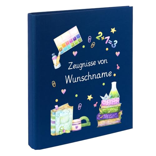 Personalisierte Zeugnismappe Ordner A4 für Zeugnisse – mit Wunschname & Schul-Motiv – Geschenk zur Einschulung, Schulabschluss oder erstem Zeugnis Personalisierte Zeugnismappe Ordner A4 für Zeugnisse – mit Wunschname & Schul-Motiv – Geschenk zur Einschulung, Schulabschluss oder erstem Zeugnis von Elefantasie