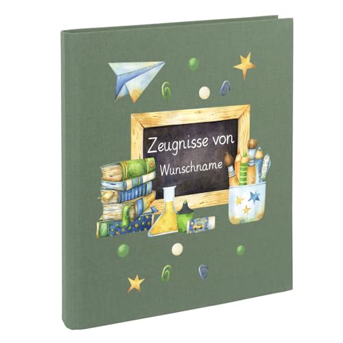 Personalisierte Zeugnismappe Ordner A4 für Zeugnisse – mit Wunschname & Schul-Motiv – Geschenk zur Einschulung, Schulabschluss oder erstem Zeugnis Personalisierte Zeugnismappe Ordner A4 für Zeugnisse – mit Wunschname & Schul-Motiv – Geschenk zur Einschulung, Schulabschluss oder erstem Zeugnis von Elefantasie