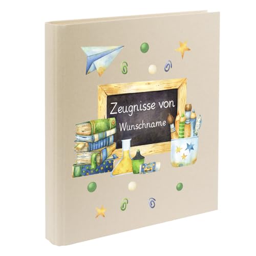 Personalisierte Zeugnismappe Ordner A4 für Zeugnisse – mit Wunschname & Schul-Motiv – Geschenk zur Einschulung, Schulabschluss oder erstem Zeugnis Personalisierte Zeugnismappe Ordner A4 für Zeugnisse – mit Wunschname & Schul-Motiv – Geschenk zur Einschulung, Schulabschluss oder erstem Zeugnis von Elefantasie